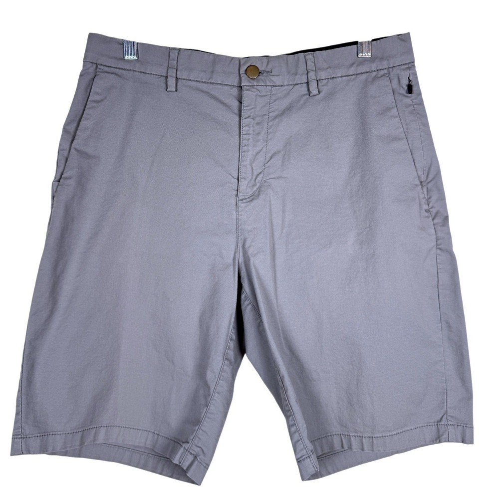 Old Navy Ultimate Tech Slim Shorts Men 33 Gray Built-In Flex Chino Casual Golf - Picture 2 of 9